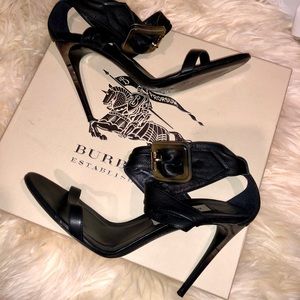 Burberry Black Trench Buckle Heels (EUR 38.5)